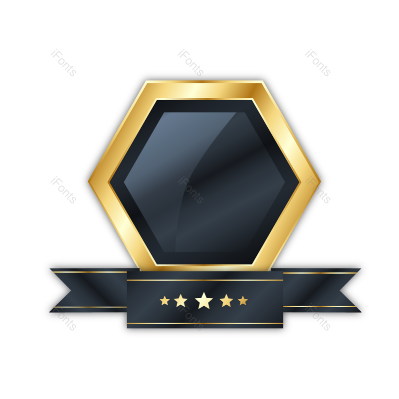 标签图片,金属质感元素,立体标签PNG,黑金色免抠素材